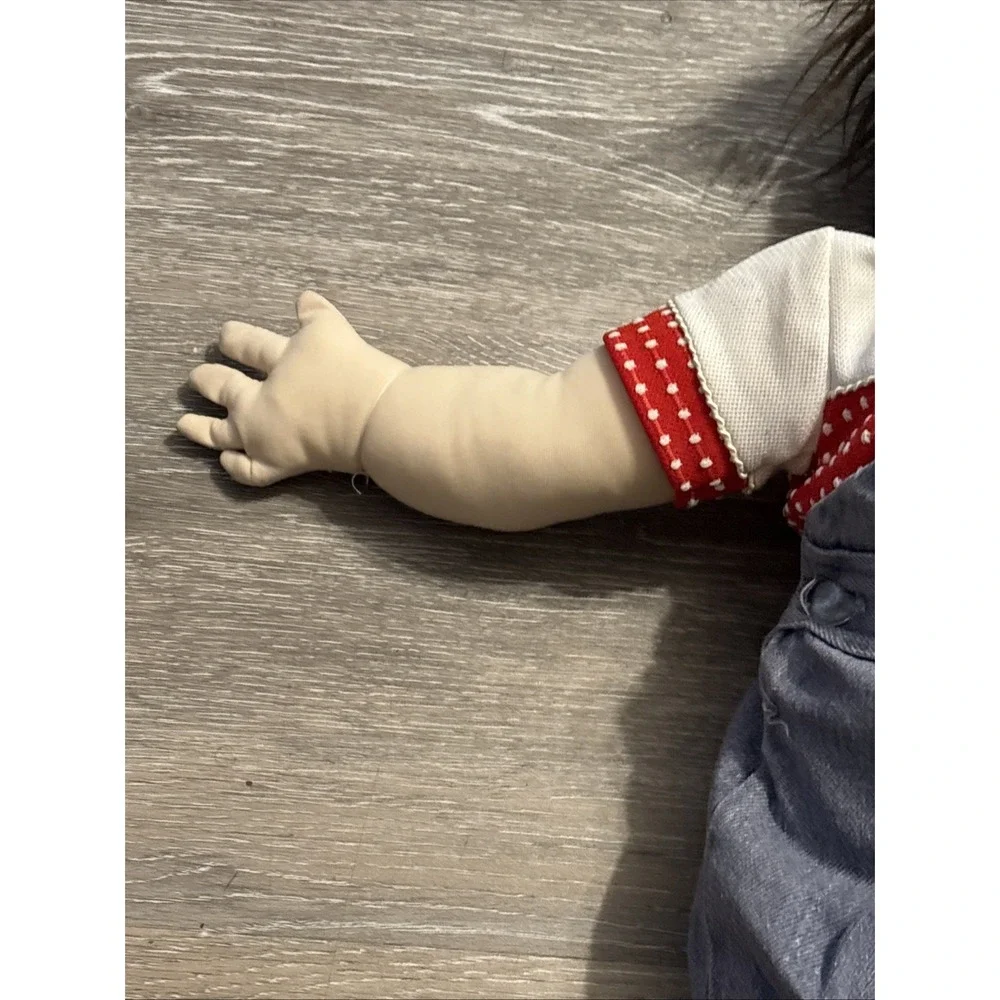 Vintage 80s Handmade Soft Sculpted Cloth Doll 24